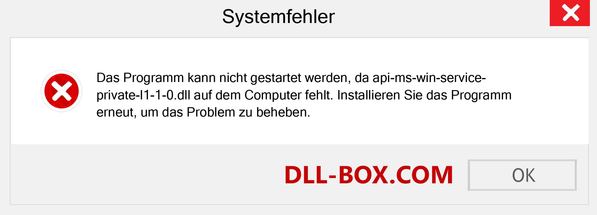 api-ms-win-service-private-l1-1-0.dll-Datei fehlt?. Download für Windows 7, 8, 10 - Fix api-ms-win-service-private-l1-1-0 dll Missing Error unter Windows, Fotos, Bildern