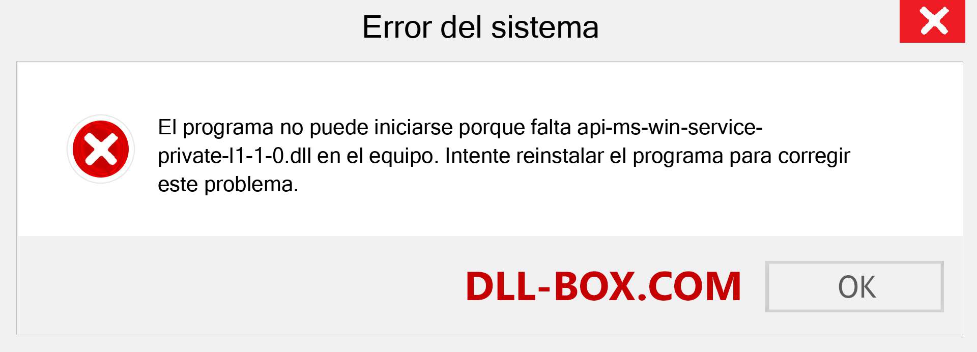 ¿Falta el archivo api-ms-win-service-private-l1-1-0.dll ?. Descargar para Windows 7, 8, 10 - Corregir api-ms-win-service-private-l1-1-0 dll Missing Error en Windows, fotos, imágenes