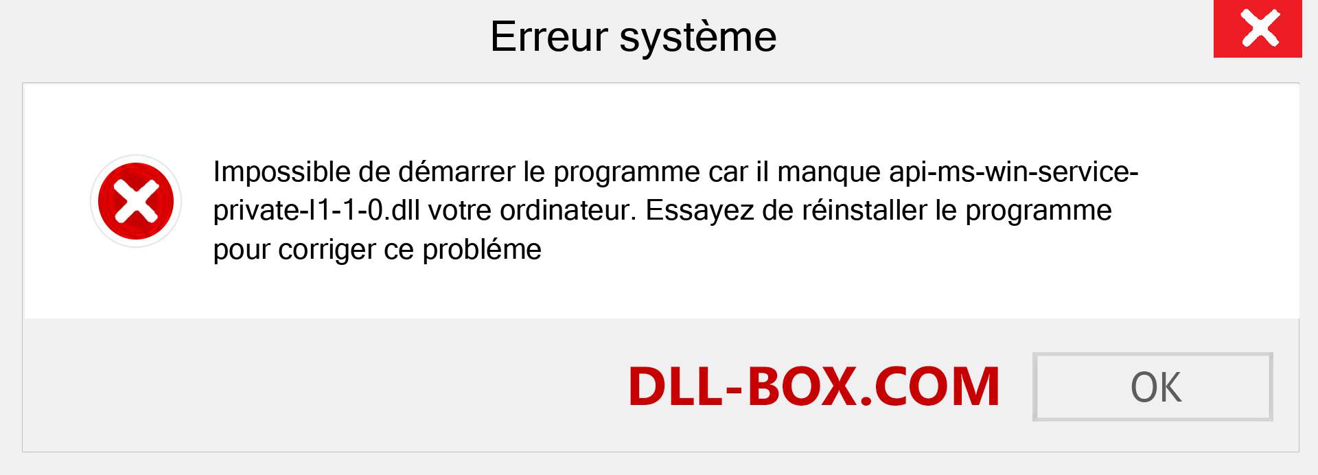 Le fichier api-ms-win-service-private-l1-1-0.dll est manquant ?. Télécharger pour Windows 7, 8, 10 - Correction de l'erreur manquante api-ms-win-service-private-l1-1-0 dll sur Windows, photos, images